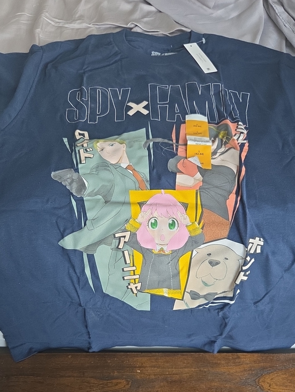 Spy x Family Graphic Tee in Navy with Colorful Anime Print